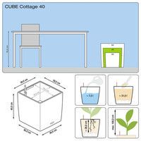 Розумний вазон Lechuza Cube Cottage 40 31 л білий 15380