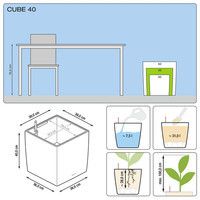 Розумний вазон Lechuza Cube Premium 40 31 л сірий 16363