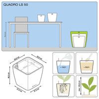 Розумний вазон Lechuza Quadro Premium LS 50 53 л сірий 16283