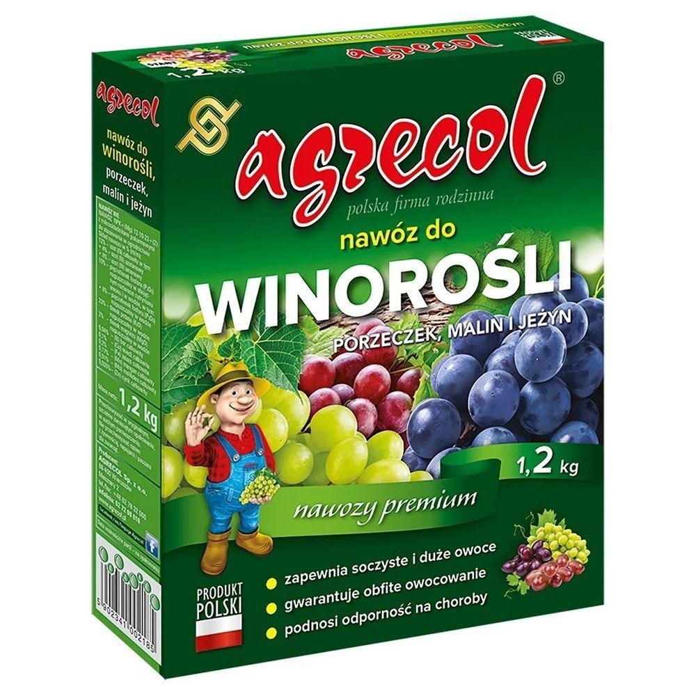 Добриво Agrecol для винограду малини і смородини 1,2 кг 218
