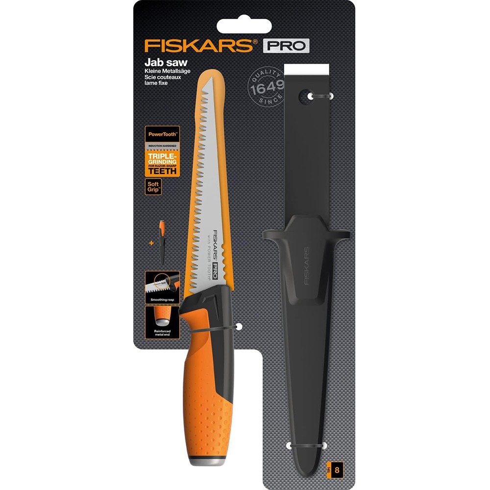 Пила посилена складана з потрійним заточуванням Fiskars Pro PowerTooth 150 мм 8 TPI 1062935