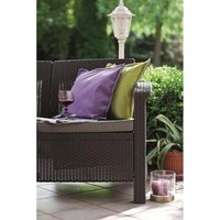 Фото Диван садовий Keter Corfu Love Seat Max з подушками коричневий 223207