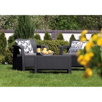 Фото Комплект садових меблів Keter Corfu II Weekend Set 2 крісла + 1 стіл графіт 223250