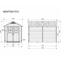 Садовий будиночок Keter Newton 7511 228х350 см коричневий 246945