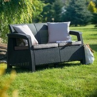 Комплект садовой мебели Keter Corfu Rest Set 2 дивана + 2 кресла графіт 241725