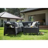 Комплект садових меблів Keter Bahamas Relax 1 диван + 1 стіл графіт 233612