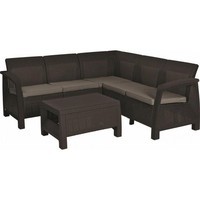 Комплект садових меблів Keter Bahamas Relax 1 диван + 1 стіл коричневий 233613