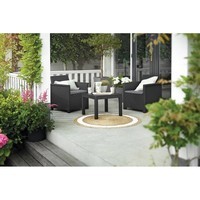 Фото Комплект садових меблів Keter Elodie Balcony Set 2 крісла + 1 стіл графіт 246123