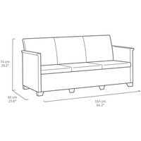 Комплект садових меблів Keter Elodie 5 seater set 1 диван + 2 крісла + 1 стіл графіт 253923