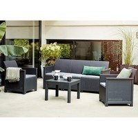 Комплект садових меблів Keter Elodie 5 seater set (Chicago table) 1 диван + 2 крісла + 1 стіл графіт 246150