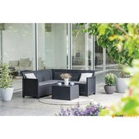 Комплект садових меблів Keter Elodie 5 seater Corner кутовий диван + стіл графіт 254097