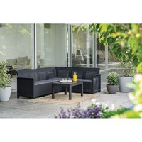 Комплект садових меблів Keter Elodie 6 seater Corner кутовий диван + стіл графіт 249586