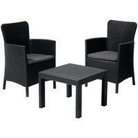 Комплект садових меблів Keter Salvador balcony set 2 крісла + 1 стіл графіт 221307