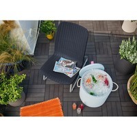 Комплект садових меблів Keter Rio patio set 2 крісла +1 стіл графіт 211429