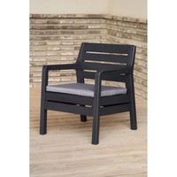 Фото Комплект садових меблів Keter Delano set 1 диван + 2 крісла + 1 стіл графіт 237071