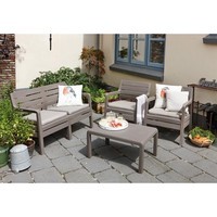 Фото Комплект садових меблів Keter Delano set 1 диван + 2 крісла + 1 стіл капучино 237070