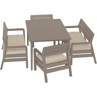 Фото Комплект садових меблів Keter Delano set with Lima table 160 2 дивани + 2 крісла + 1 стіл капучино 233329