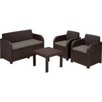 Фото Комплект садових меблів Keter Georgia set 1 диван + 2 крісла + 1 стіл коричневий 216741
