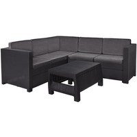 Комплект садових меблів Keter Provence set with coffee table кутовий диван + стіл графіт 227778