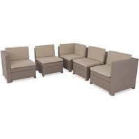 Фото Комплект садових меблів Keter Provence set with coffee table кутовий диван + стіл капучино 227780