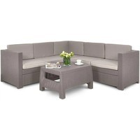 Комплект садових меблів Keter Provence set with coffee table кутовий диван + стіл капучино 227780