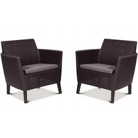 Комплект садових крісел Keter Salemo Duo коричневий 253236