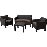 Фото Комплект садових меблів Keter Orlando set with small table 1 диван + 2 крісла + 1 стіл коричневий 228017