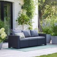 Диван садовий Keter California 3-sofa графіт 252844