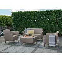 Фото Комплект садових меблів Keter Salemo Set 1 диван + 2 крісла + 1 стіл капучино 253221