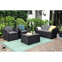 Фото Комплект садових меблів Keter Modena Set 1 диван + 2 крісла + 1 стіл графіт 218236