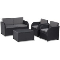 Фото Комплект садових меблів Keter Modena Set 1 диван + 2 крісла + 1 стіл графіт 218236