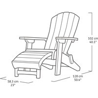 Крісло садове Keter Comfort Adirondack chair сірий 253519